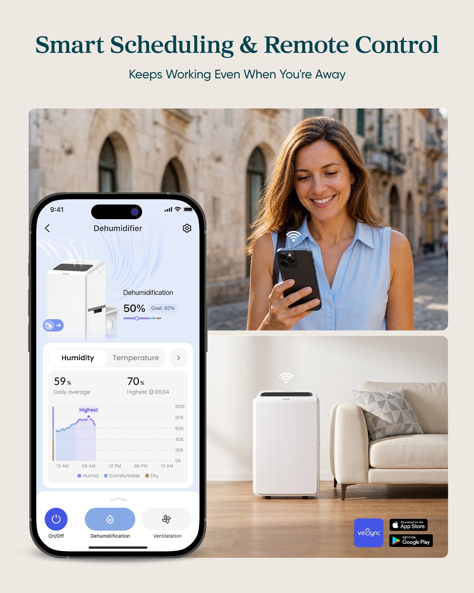 Levoit Smart Dehumidifier with 24/7 Pump Drainage - Image 8